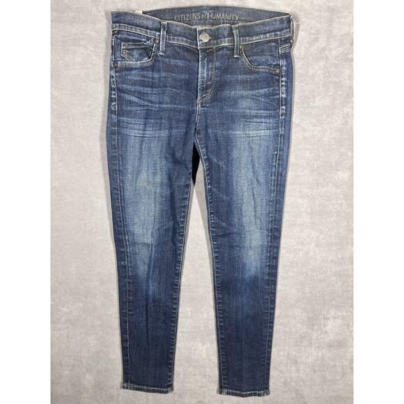 Citizens Of Humanity Skinny Jeans Womens 28 Blue Denim Cotton Medium Wash Preppy - Picture 1 of 10